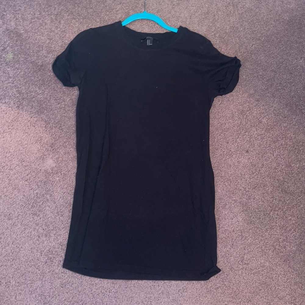 black Tshirt dress forever 21